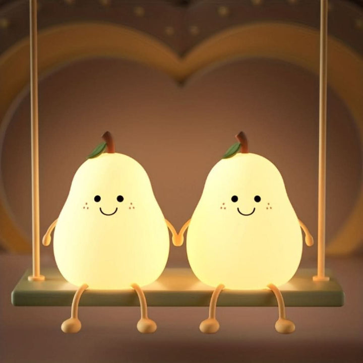 Lisslune | GlowPear Rechargeable Silicone Night Light for Kids