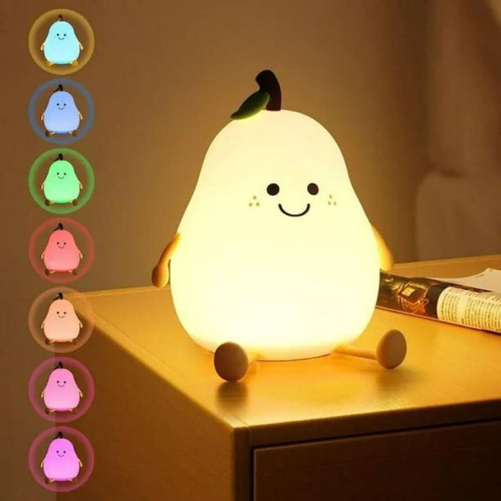 Lisslune | GlowPear Rechargeable Silicone Night Light for Kids