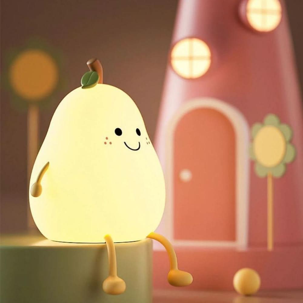 Lisslune | GlowPear Rechargeable Silicone Night Light for Kids