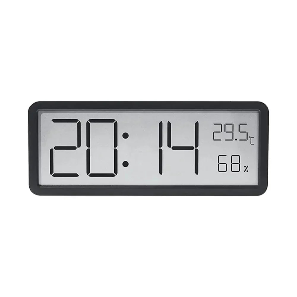 Lisslune | GlowTime – Digital LED Wall Clock with Temperature & Humidity Display