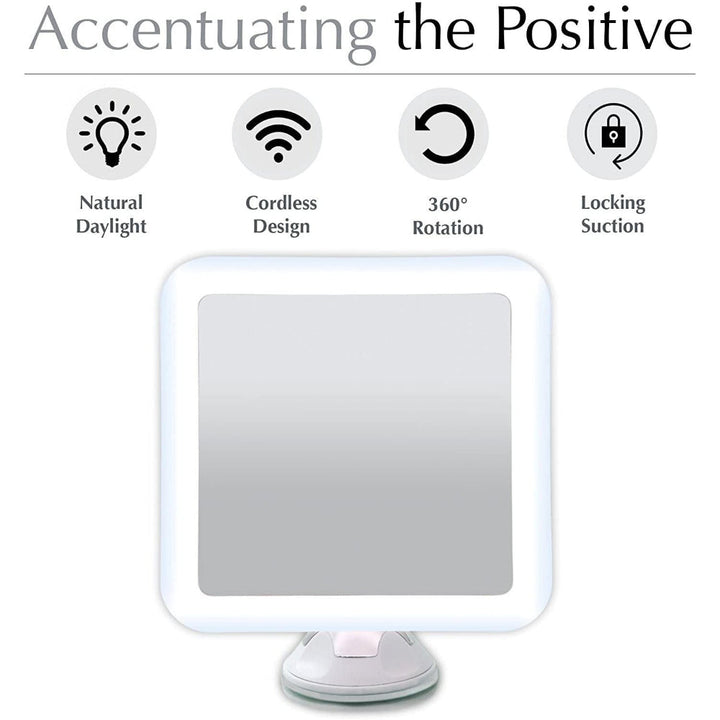 Lisslune | GlowView 10X Lighted Magnifying Mirror with LED & Suction Mount – Portable Makeup Mirror