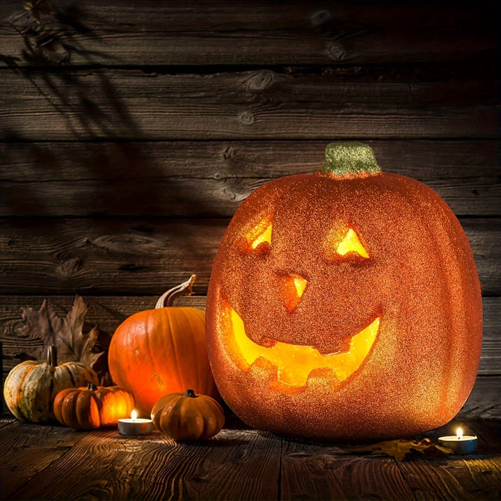 Lisslune | Glowing Jack O’Lantern – Light-Up Battery Halloween Pumpkin Decor