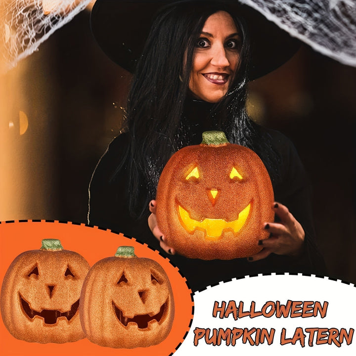 Lisslune | Glowing Jack O’Lantern – Light-Up Battery Halloween Pumpkin Decor