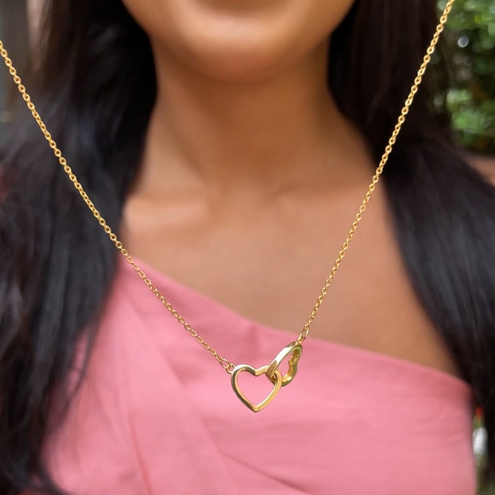 Lisslune | Gift Set Rose & Heart Necklace Light – Eternal Rose with Hidden Love Necklace