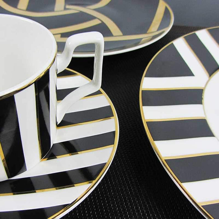 Lisslune | Classic 4-Piece Mozart Dinner Set – Porcelain Tableware for Formal Dining & Special Occasions