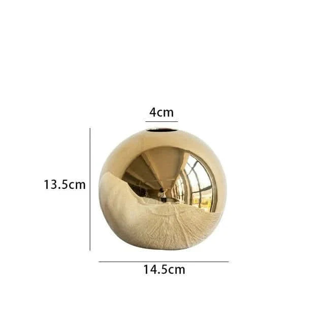 Lisslune | Pia - Beautiful gold ceramic vase