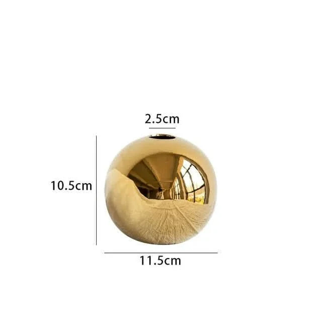 Lisslune | Pia - Beautiful gold ceramic vase