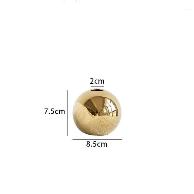 Lisslune | Pia - Beautiful gold ceramic vase
