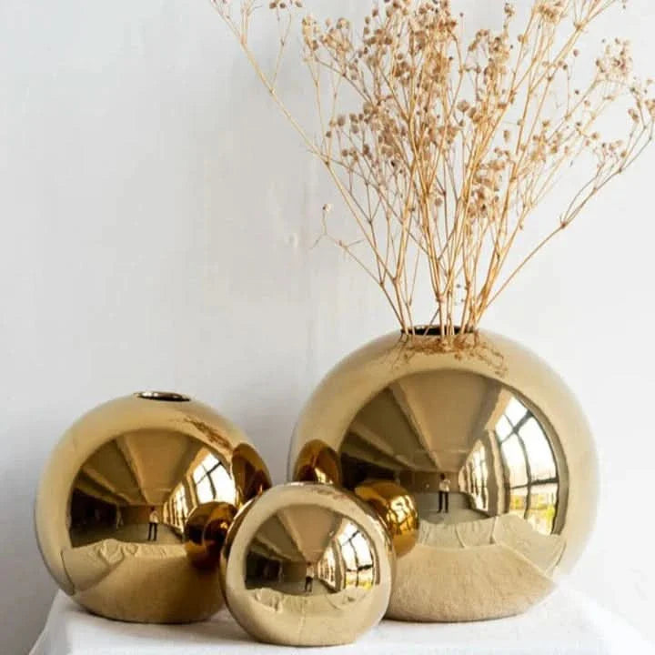 Lisslune | Pia - Beautiful gold ceramic vase