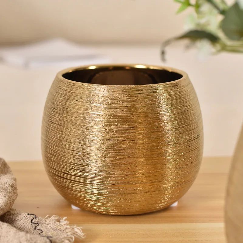 Lisslune | Gold-coated flower pot