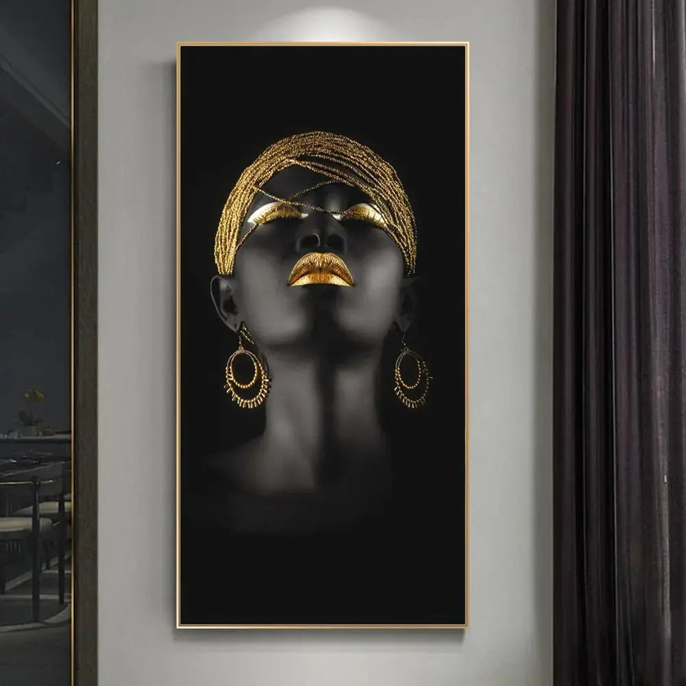 Lisslune | Golden Lady canvas art