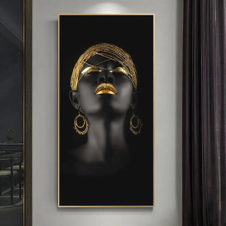 Lisslune | Golden Lady canvas art