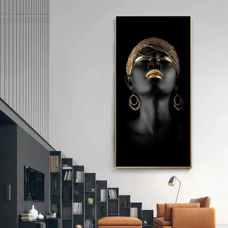 Lisslune | Golden Lady canvas art