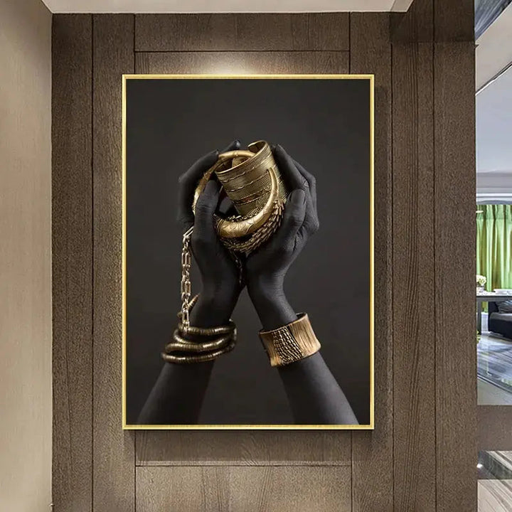 Lisslune | Golden Lady canvas art