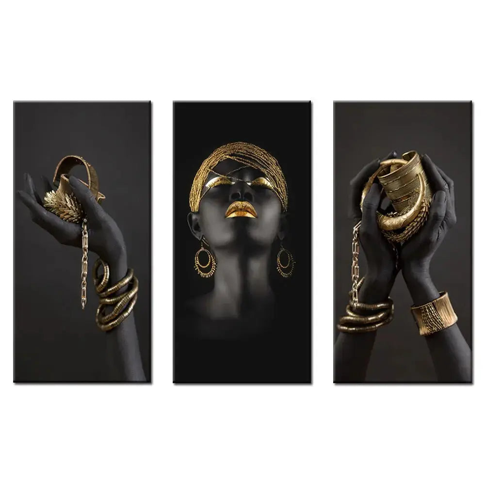 Lisslune | Golden Lady canvas art