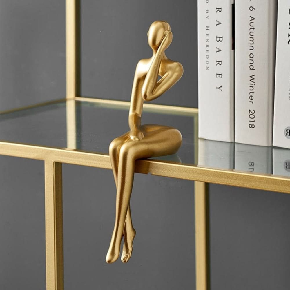 Lisslune | GoldenMuse Gold Abstract Resin Figurine Decor