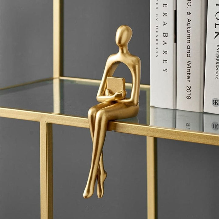 Lisslune | GoldenMuse Gold Abstract Resin Figurine Decor