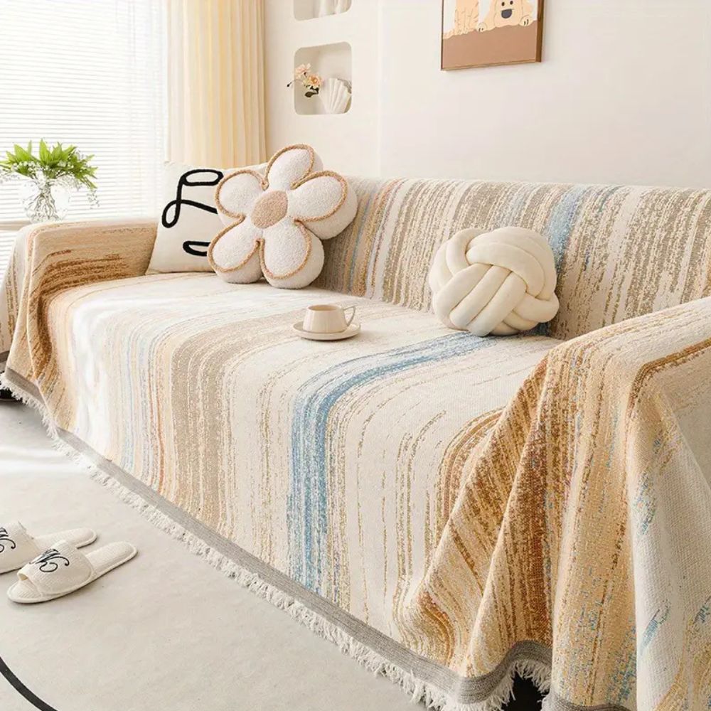 Lisslune | Serene Stripes Sofa Cover