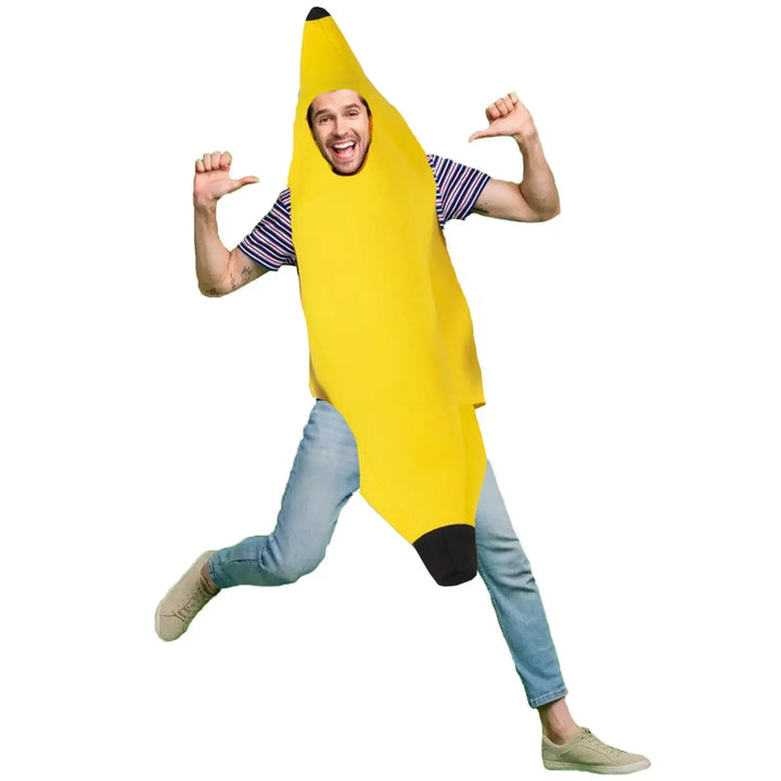 Lisslune | Yellow Banana Costume for Men – Funny Outfit for Carnival, Halloween & Theme Parties