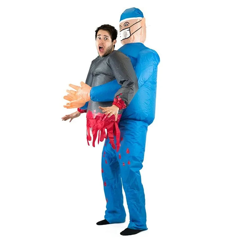 Lisslune | Inflatable Halloween Surgeon Costume with Ghost – Funny & Creepy Adult Costume
