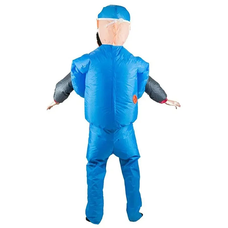 Lisslune | Inflatable Halloween Surgeon Costume with Ghost – Funny & Creepy Adult Costume