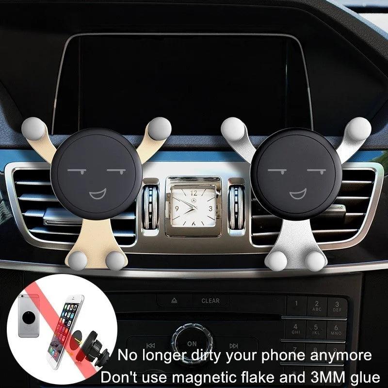 Lisslune | Gravity-operated hands-free phone holder for the car: Your essential companion at the roadside