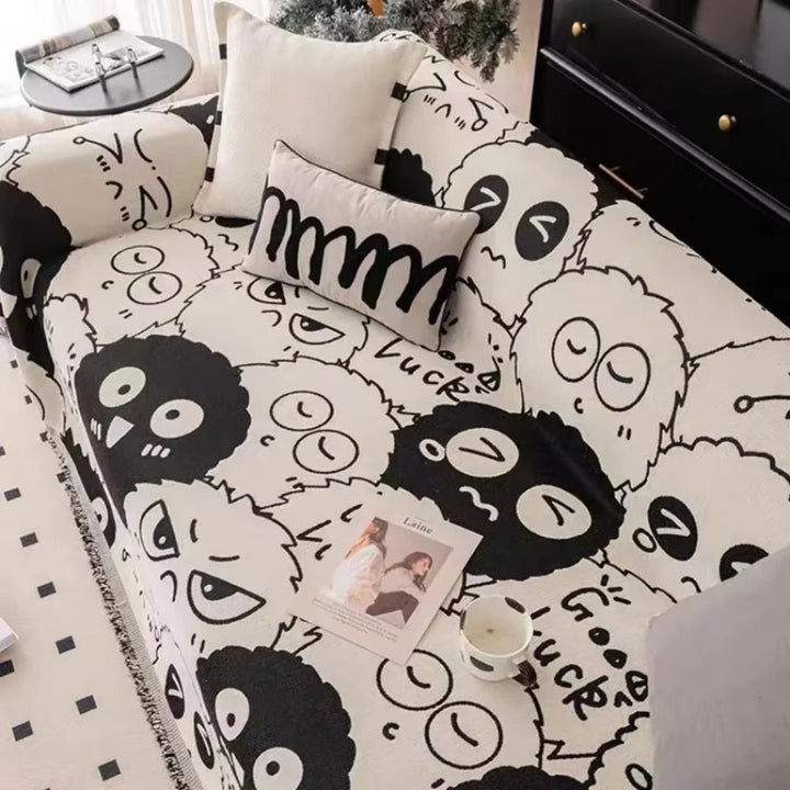 Lisslune | Gremlin Cartoon Chenille Sofa Cover