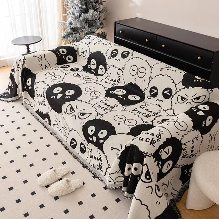 Lisslune | Gremlin Cartoon Chenille Sofa Cover
