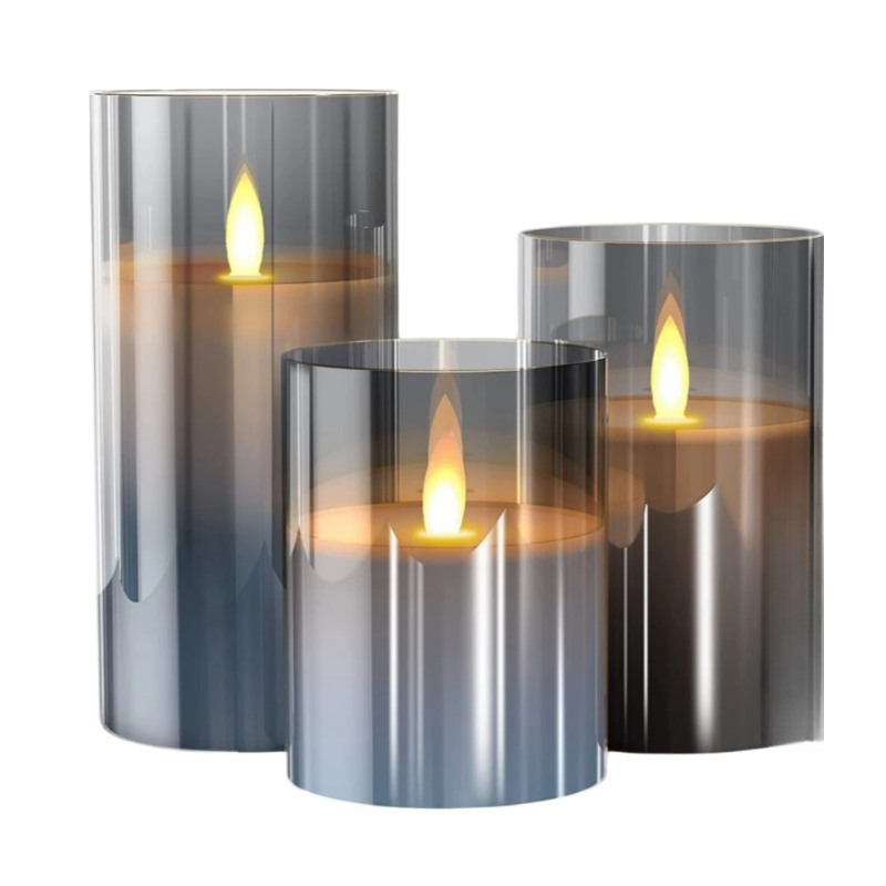 Lisslune | LED Ambient Candle Lights | Realistic Flame Aura, Customizable Brightness & Timer Settings for Home Decor and Events