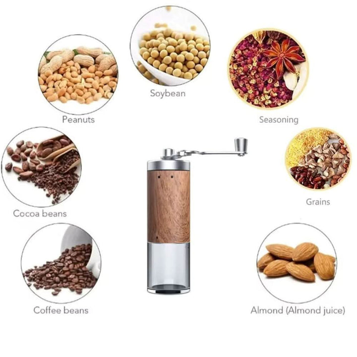Lisslune | Portable wooden coffee mill for coffee and spices