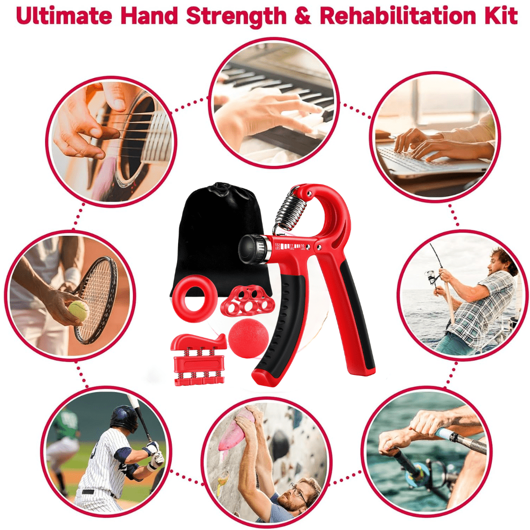 Lisslune | Gripmaster – Adjustable Hand Strengthener Set for Grip Strength & Forearm Training