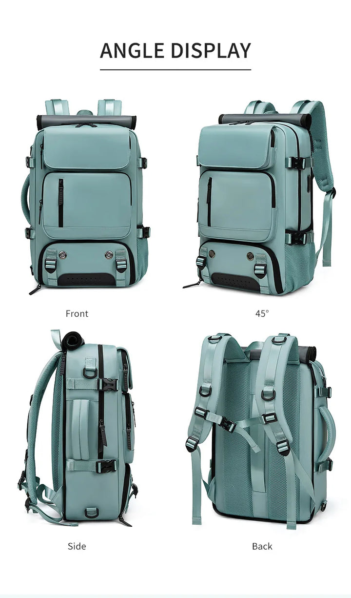Lisslune | TRAVELMAX Pack – Large Waterproof Travel Backpack with USB Charging Port