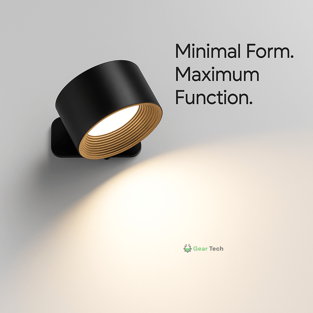 Lisslune | Wireless Rechargeable 360° Wall Light | Energy-Saving LED, Touch Control & Versatile for Home Lighting