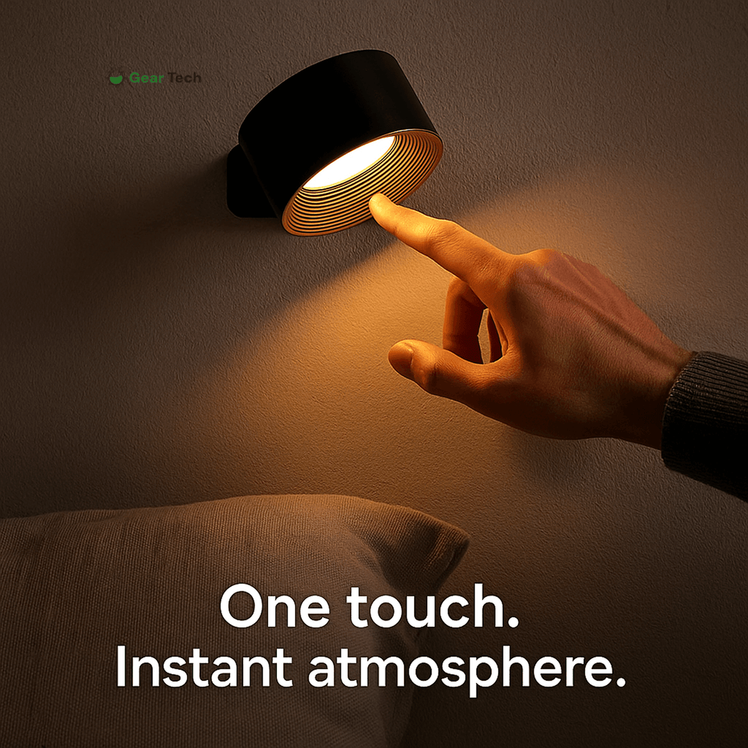 Lisslune | Wireless Rechargeable 360° Wall Light | Energy-Saving LED, Touch Control & Versatile for Home Lighting