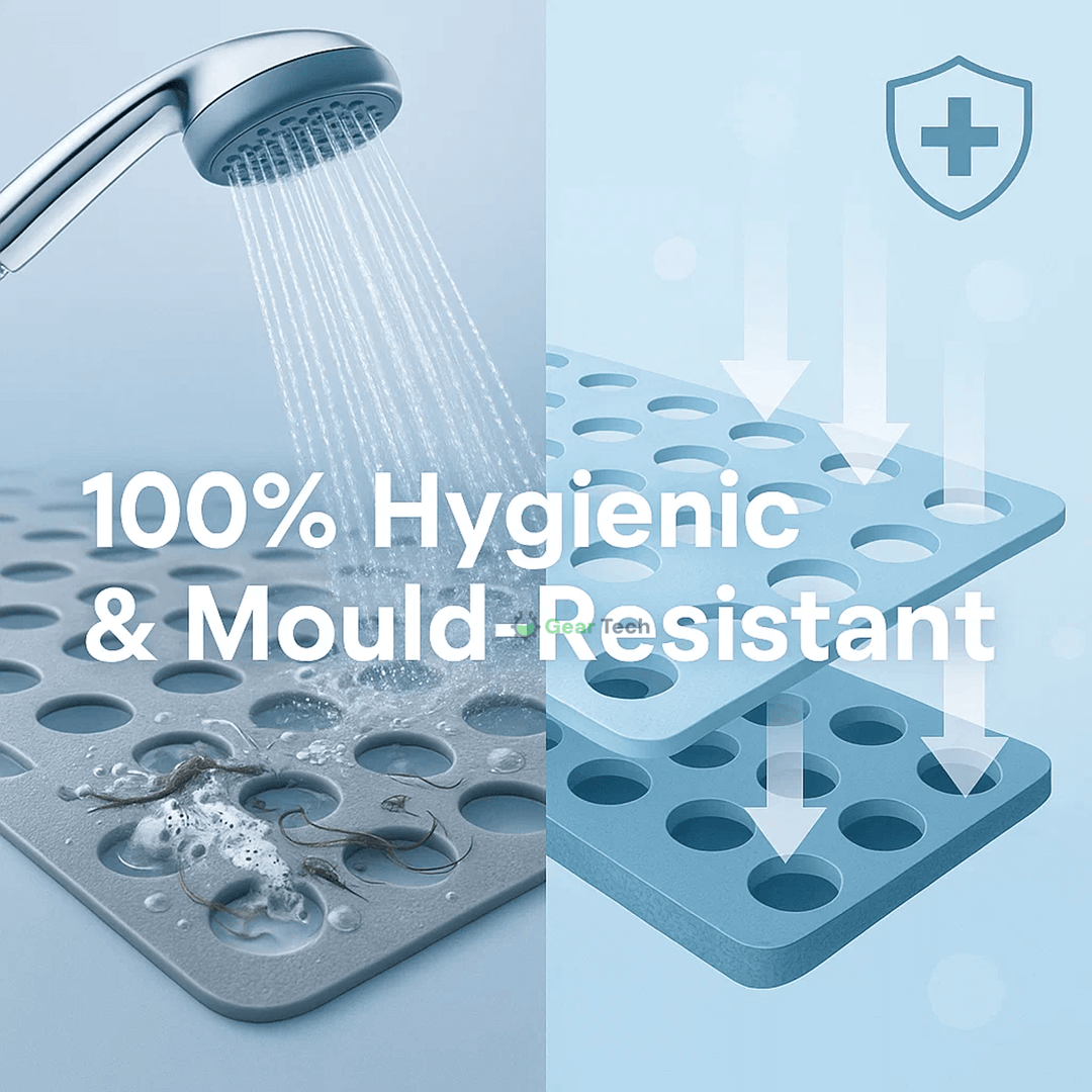 Lisslune | Antislip Shower Mat | Hygienic, Mold Resistant & Comfortable for Safe Bathroom Use