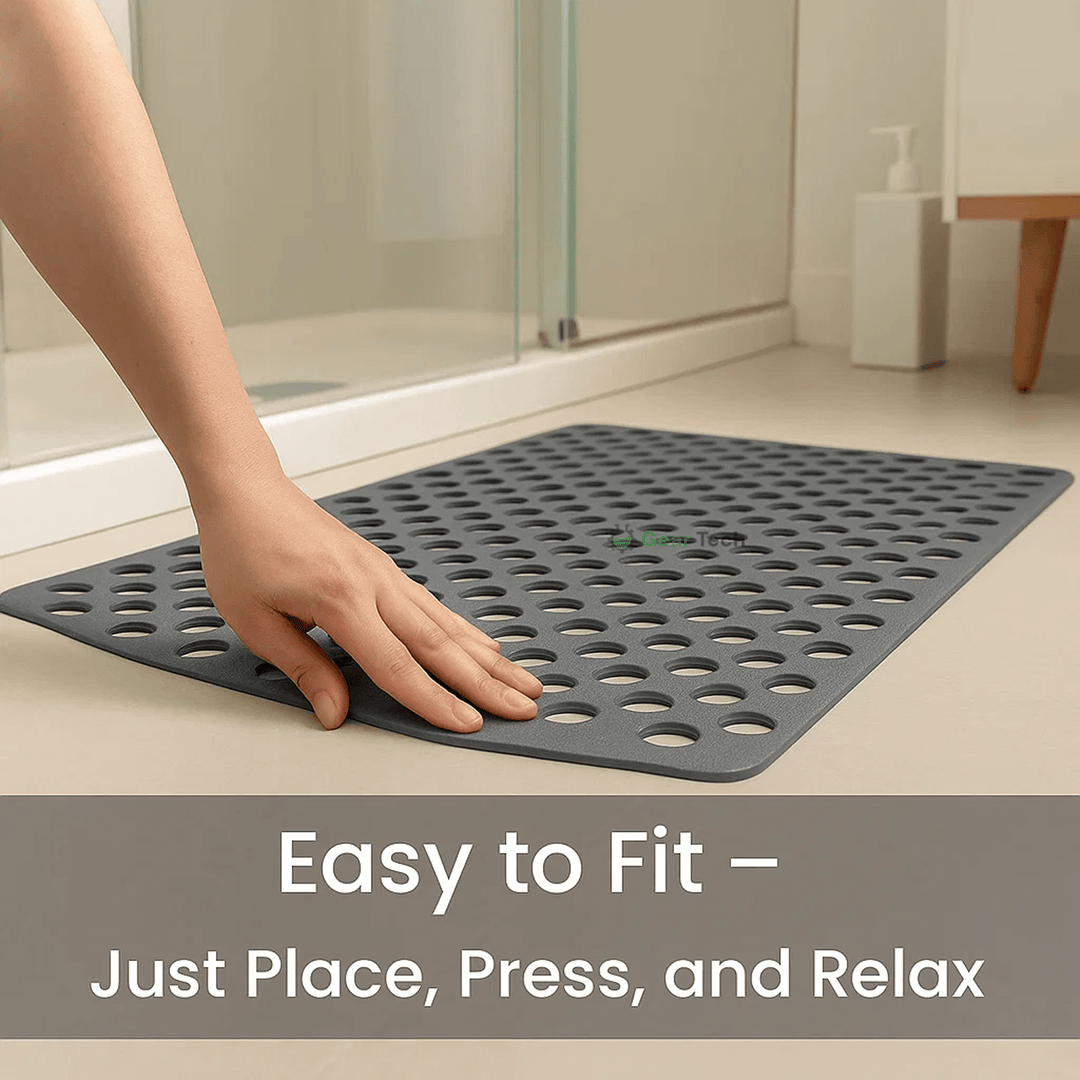 Lisslune | Antislip Shower Mat | Hygienic, Mold Resistant & Comfortable for Safe Bathroom Use