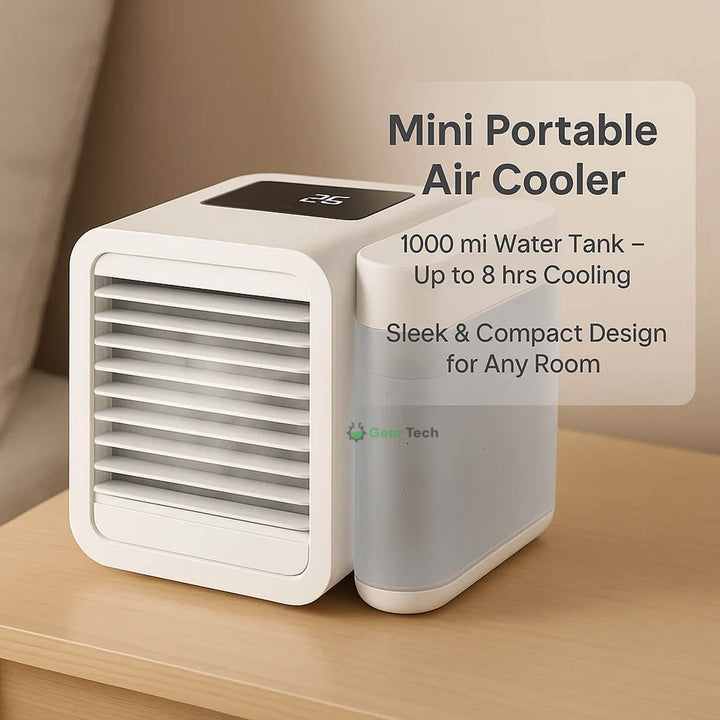 Lisslune | MicroCool Mini Air Conditioner Portable Evaporative Swamp Cooler with 1000ml Water Tank