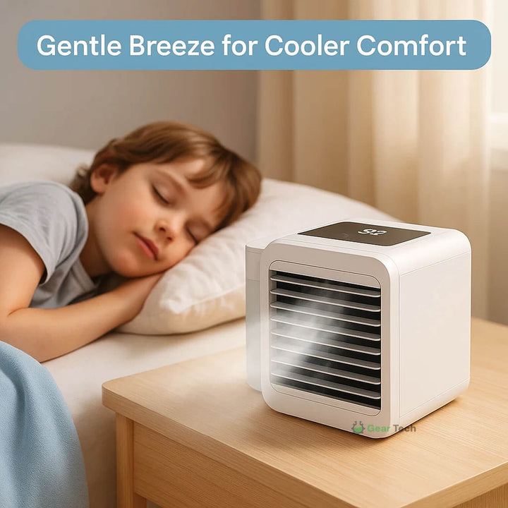 Lisslune | MicroCool Mini Air Conditioner Portable Evaporative Swamp Cooler with 1000ml Water Tank