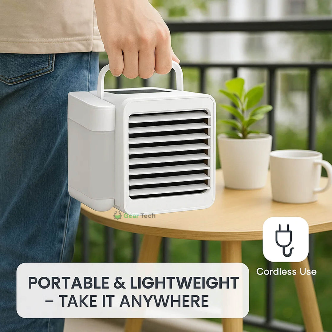 Lisslune | MicroCool Mini Air Conditioner Portable Evaporative Swamp Cooler with 1000ml Water Tank