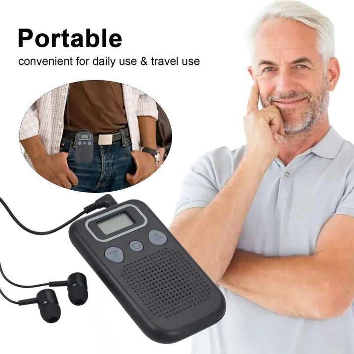 Lisslune | Hearing Aid Sound Amplifier – Battery-Powered In-Ear Hearing Enhancement Device with Headset for Seniors and Adults