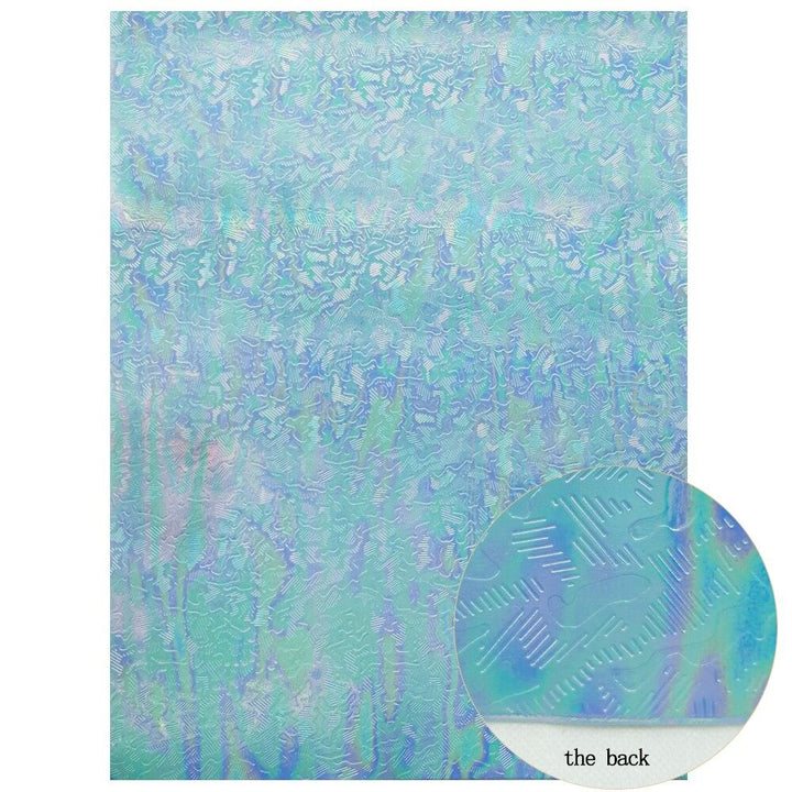 Lisslune | Irisdente Blue Snake Glossy Fabric for Creative Crafting