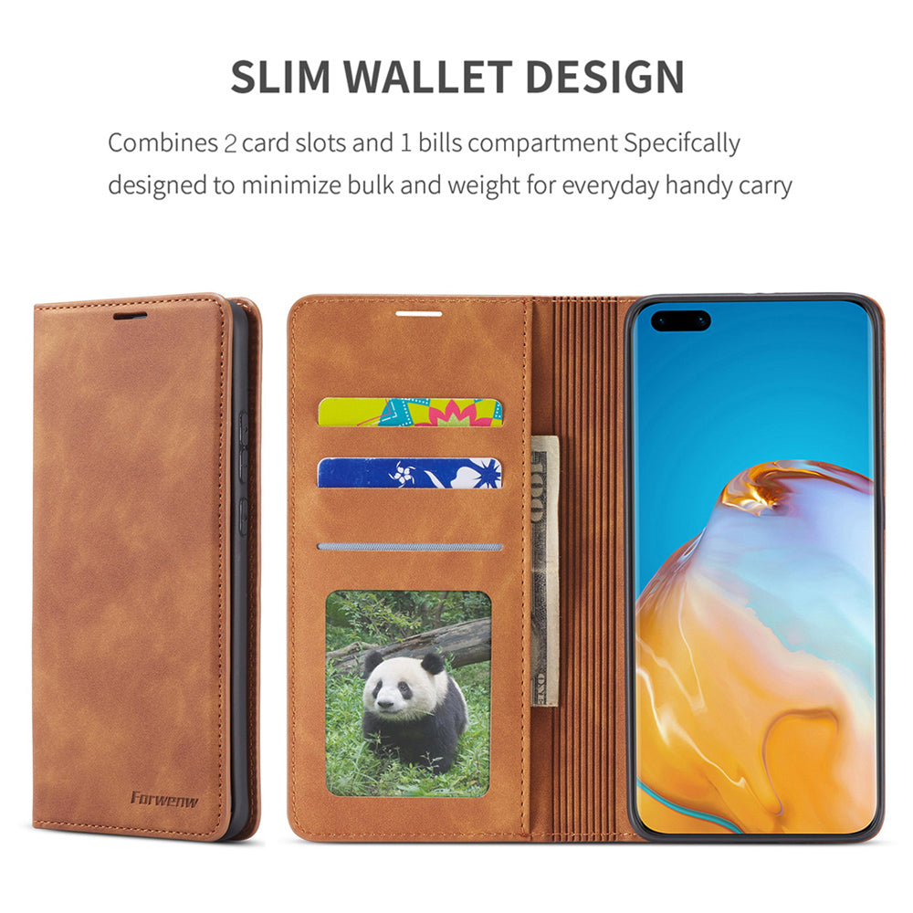 Lisslune | Huawei Case: Magnetic Leather Bag for Stylish Protection
