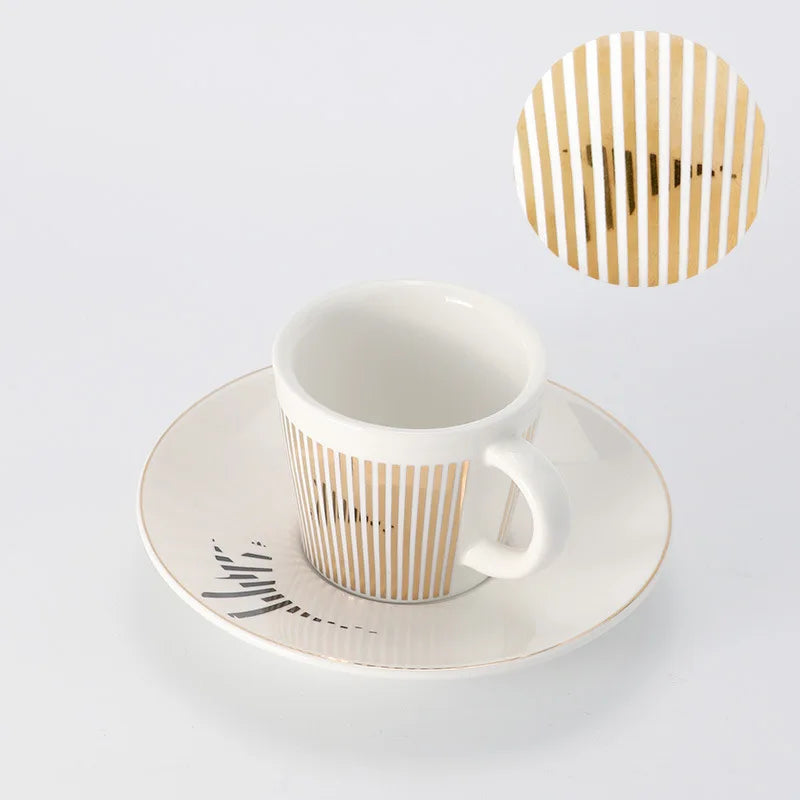 Lisslune | Creative dynamic SLR cup Leopard anamorphic zebra cup Luycho coffee tea cup set with coaster 90ml-225ml