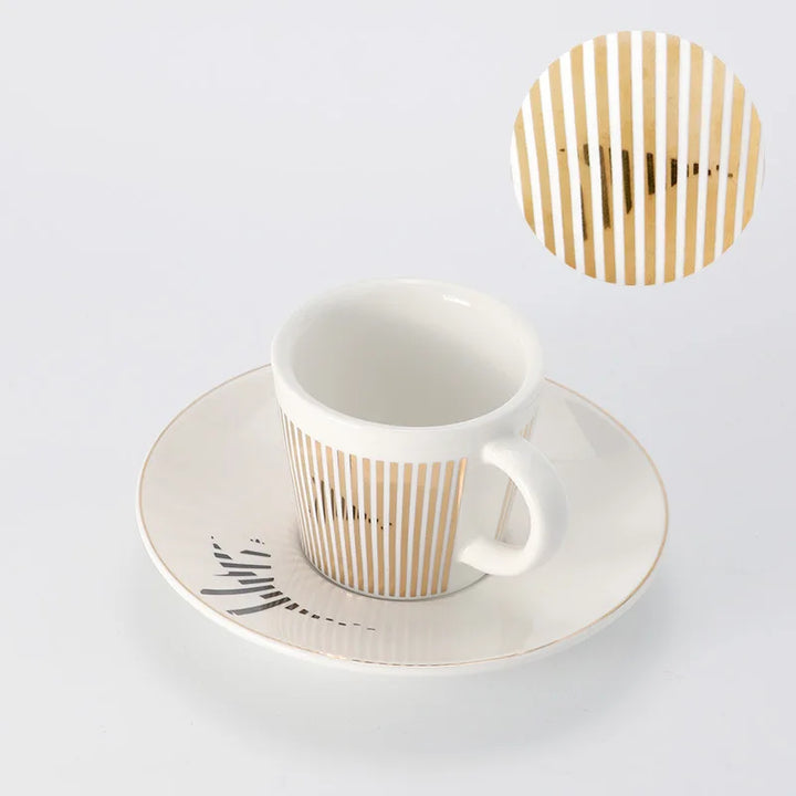 Lisslune | Creative dynamic SLR cup Leopard anamorphic zebra cup Luycho coffee tea cup set with coaster 90ml-225ml