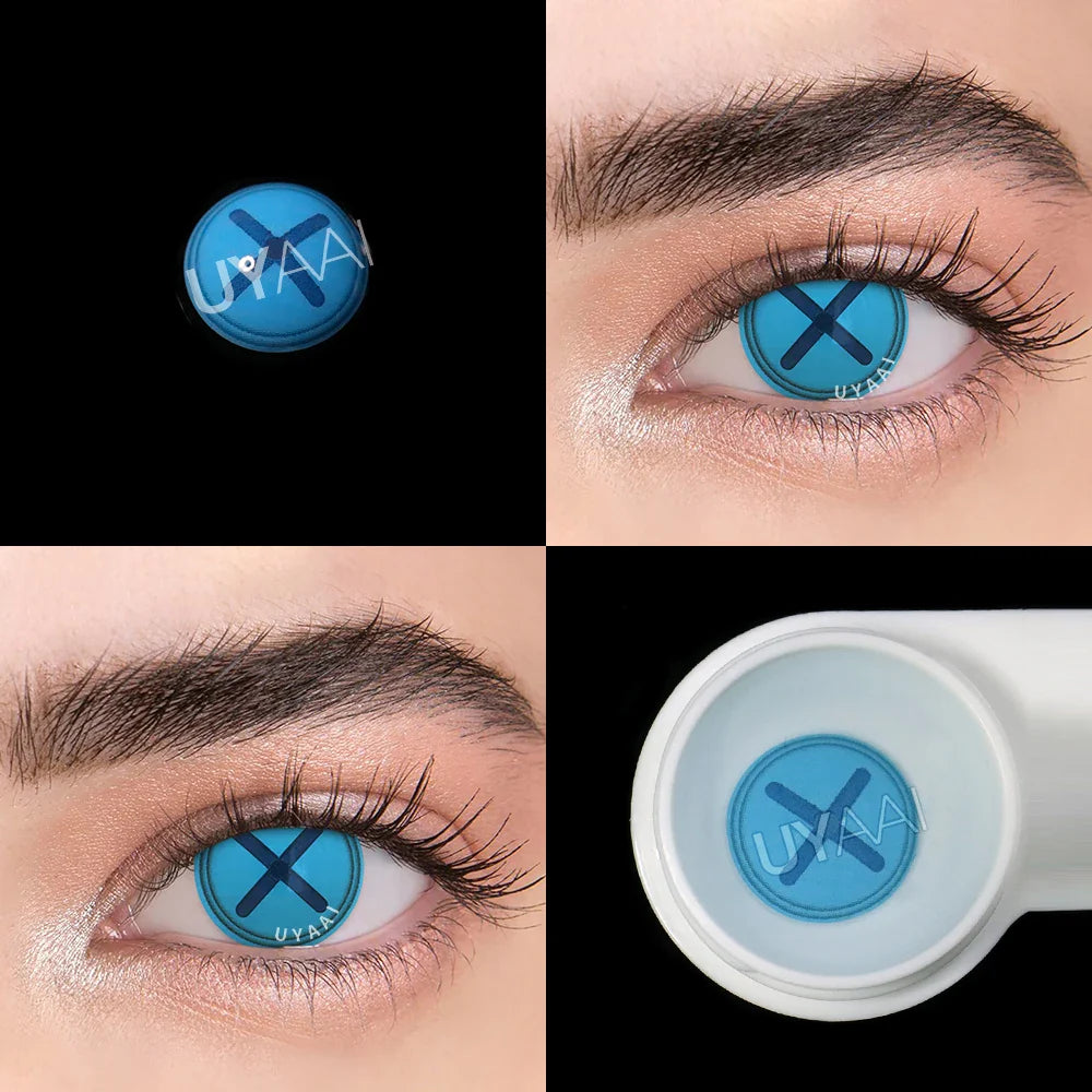 Rynx | 1 Pair Pink Lenses Anime Accessories Colored Contact Lenses Anime Lenses Spider Lenses Purple Lenses Cosplay Lenses