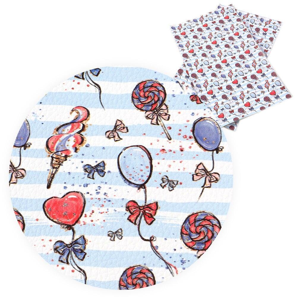 Lisslune | Patriotic Synthetic Leather Craft Material - 20*33cm