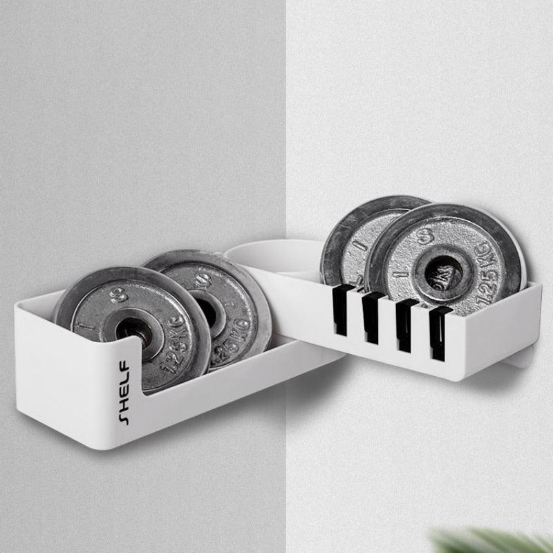 Lisslune | Rotating Corner Wall Storage Shelf with Hooks for Smart Bathroom and Kitchen Organization
