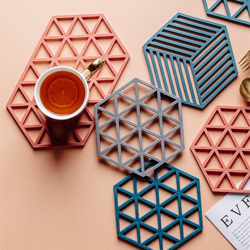 Lisslune | Table mat for pots & glasses Nordic Hexagon