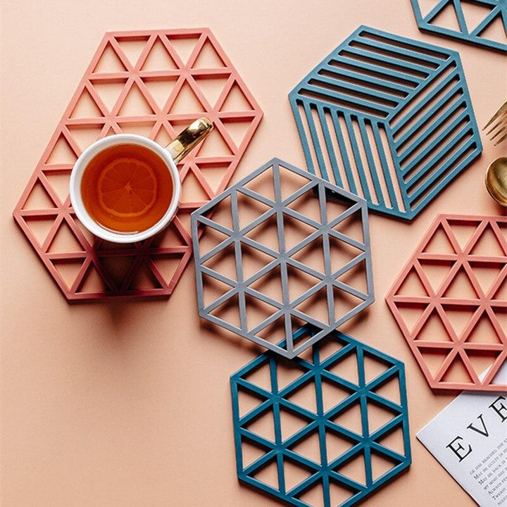 Lisslune | Table mat for pots & glasses Nordic Hexagon