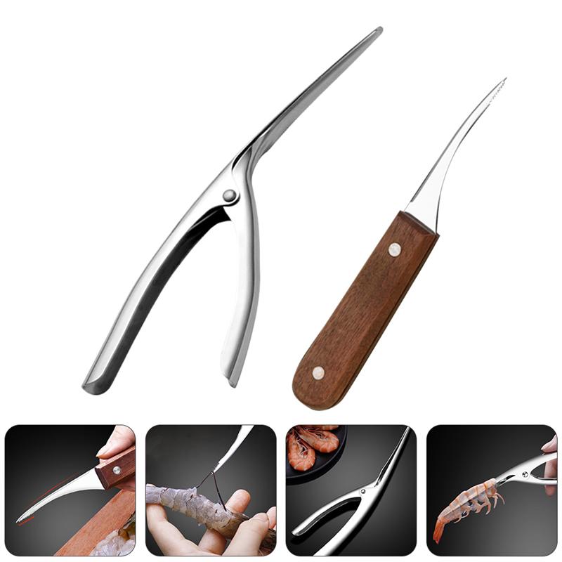 Lisslune | 2Pcs Stainless Steel Shrimp Peeler Set